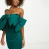 Forever New Dramatic Bow Mini Dress In Emerald Green For Women