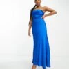 Forever New Strapless Column Maxi Dress In Electric Blue For Women -Layered Dress 204057913 1 electricblue