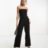 Forever New Strapless Jumpsuit In Black For Women