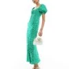 Forever New Puff Sleeve Midaxi Dress In Green Ditsy Floral For Women Green Floral -Layered Dress 205711785 1 greenfloral