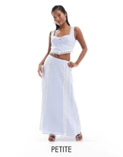 Forever New Petite Top & Lace Detail Maxi Skirt Co-ord In Baby Blue 7 Forever New Petite Top & Lace Detail Maxi Skirt Co-ord In Baby Blue -Layered Dress 205713022 1 babyblue