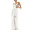 Forever New Bridal Lace Insert Fitted Maxi Dress In Ivory For Women -Layered Dress 205723148 1 ivory