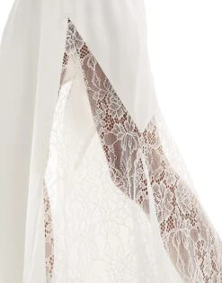 Forever New Bridal Lace Insert Fitted Maxi Dress In Ivory For Women -Layered Dress 205723148 4