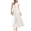 Forever New Denim Belted Midi Dress In White For Women Ivory 2 Forever New Denim Belted Midi Dress In White For Women Ivory -Layered Dress 205869189 1 ivory
