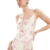 Forever New Satin Slip Maxi Dress In Ivory Floral For Women -Layered Dress 205869284 1 ivoryfloral