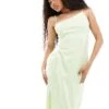 Forever New Petite Asymmetrical Linen Tie Back Midi Dress In Lime Green For Women -Layered Dress 205869900 1 limegreen