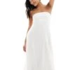 Forever New Petite Ever New Petite Bandeau Linen Midaxi Dress With Pockets In White For Women -Layered Dress 205869912 1 white