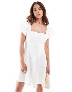 Forever New Panelled Ruffle Mini Dress In Ivory For Women 11 Forever New Panelled Ruffle Mini Dress In Ivory For Women -Layered Dress 206482712 1 ivory 1