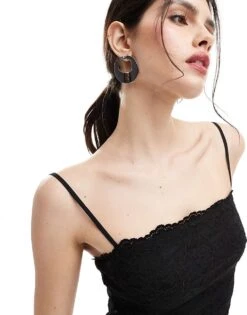 Forever New Lace Midaxi Slip Dress In Black For Women -Layered Dress 206482720 4