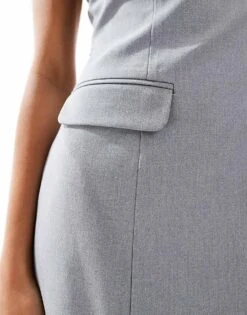 Forever New Cap Sleeve Tailored Mini Dress In Grey For Women -Layered Dress 206761548 4