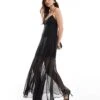 Forever New Stitch Detail Sheer Skirt Midi Dress In Black For Women -Layered Dress 206761549 1 black