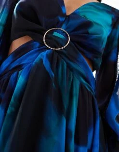 Forever New Cut-out Midaxi Dress In Cobalt Floral For Women -Layered Dress 206761580 4