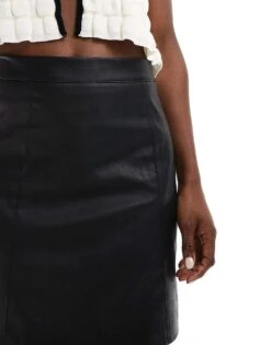 Forever New Leather Look Mini Skirt In Black For Women 12 Forever New Leather Look Mini Skirt In Black For Women -Layered Dress 206761605 5