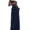 Forever New Contrast Stitch Denim Maxi Skirt In Dark Wash For Women -Layered Dress 206761667 1 darkwash