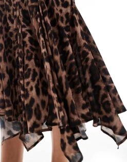 Forever New Chiffon Cowl Neck Midaxi Dress In Leopard Print For Women -Layered Dress 206840380 2
