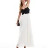 Forever New Contrast Pleated Midaxi Dress In Black And Cream For Women Black/cream -Layered Dress 206930250 1 blackcream