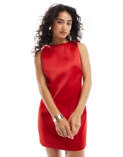 Forever New Low Back Mini Dress In Red For Women -Layered Dress 206930346 1 red 1