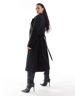 Forever New Formal Wrap Coat In Black For Women -Layered Dress 207022030 4