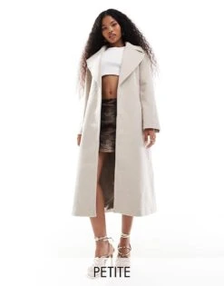 Forever New Petite Formal Maxi Wrap Coat In Cream For Women -Layered Dress 207023186 1 cream 1