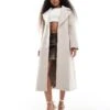 Forever New Petite Formal Maxi Wrap Coat In Cream For Women -Layered Dress 207023186 1 cream