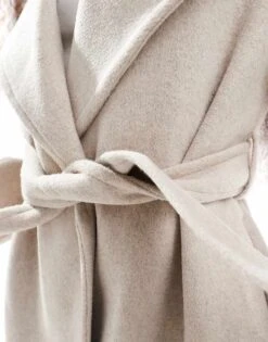 Forever New Petite Formal Maxi Wrap Coat In Cream For Women -Layered Dress 207023186 3