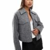 Forever New Zip Up Shacket In Charcoal For Women Charcoal Grey -Layered Dress 207051834 1 charcoalgrey