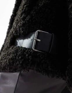 Forever New Faux Fur Casual Coat In Black For Women -Layered Dress 207051882 4