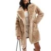 Forever New Button Up Faux Fur Coat In Light Brown For Women -Layered Dress 207051994 1 lightbrown