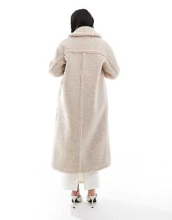 Forever New Petite Teddy Maxi Coat In Beige For Women -Layered Dress 207052795 3