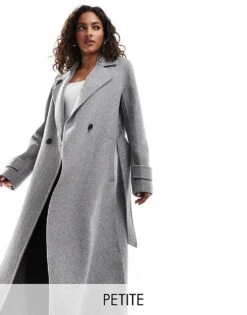Forever New Petite Oversized Coat In Grey For Women