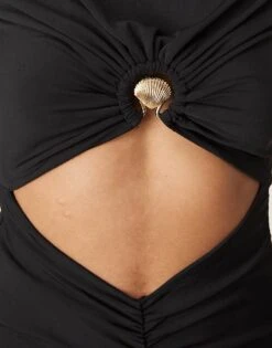 Forever New Long Sleeve Cut-out Maxi Dress In Black For Women 9 Forever New Long Sleeve Cut-out Maxi Dress In Black For Women -Layered Dress 207240992 3