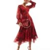 Forever New Long Sleeve Maxi Dress In Red Rose Floral For Women Red Floral -Layered Dress 207241032 1 redfloral
