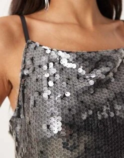 Forever New Embellished Backless Maxi Dress In Slate Grey For Women -Layered Dress 207241033 3