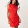 Forever New Grown On Drape Mini Dress In Red For Women -Layered Dress 207241048 1 red
