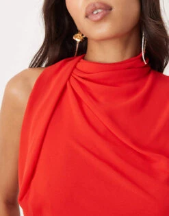 Forever New Grown On Drape Mini Dress In Red For Women -Layered Dress 207241048 3