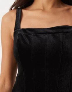 Forever New Structured Bubble Hem Mini Dress In Black For Women -Layered Dress 207241088 3