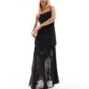 Forever New Petite Sheer Embellished Maxi Dress In Black For Women -Layered Dress 207308828 1 black