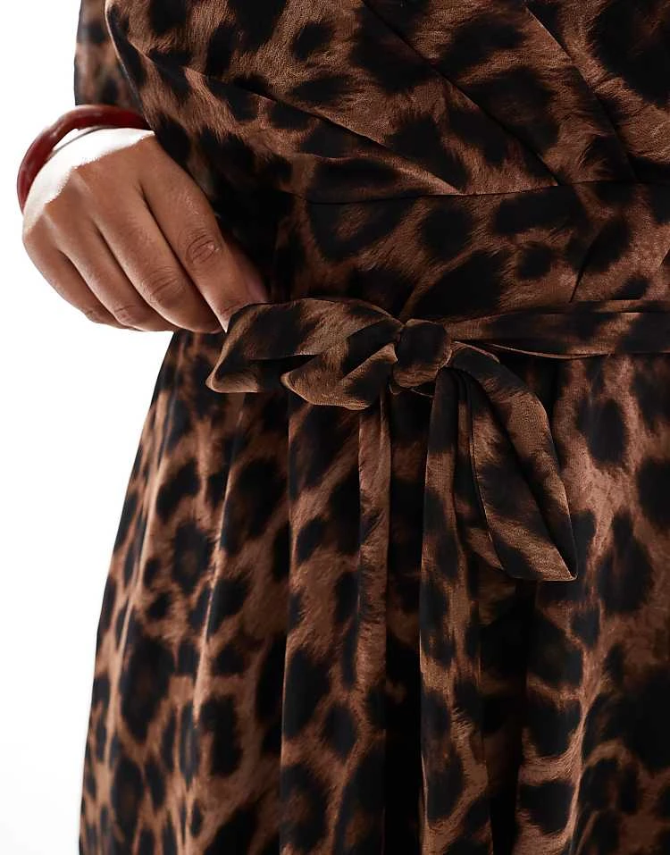 Forever New Curve Ruffle Wrap Maxi Dress In Leopard Print For Women 4 Forever New Curve Ruffle Wrap Maxi Dress In Leopard Print For Women - Image 2