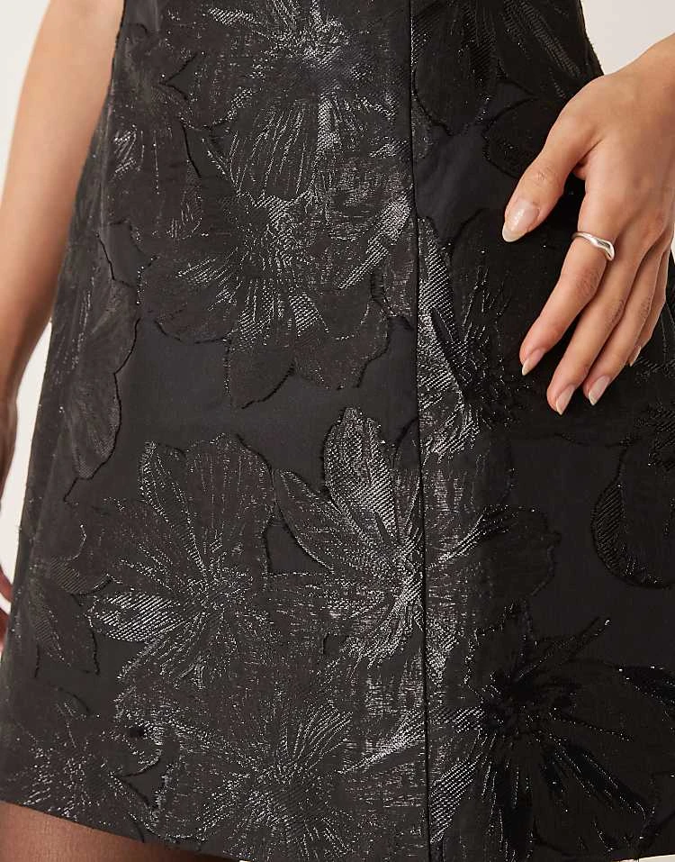 Forever New Structured Embroidered Mini Dress In Black For Women 6 Forever New Structured Embroidered Mini Dress In Black For Women - Image 4