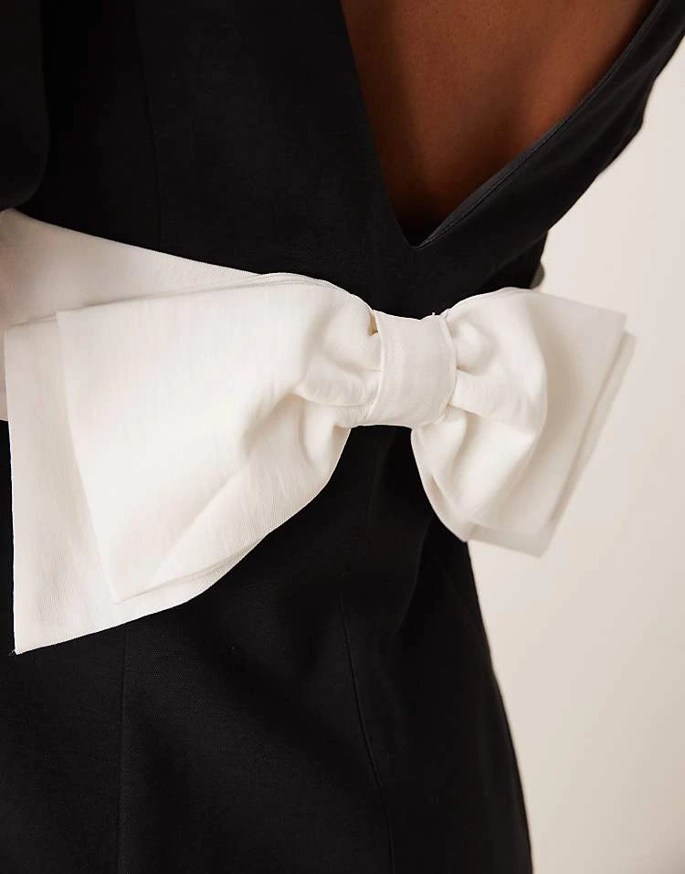 Forever New Bow Back Puff Sleeve Mini Dress In Black For Women 5 Forever New Bow Back Puff Sleeve Mini Dress In Black For Women - Image 3