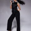 Forever New High Neck Jumpsuit In Black For Women -Layered Dress 207706891 1 black