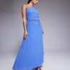 Forever New One Shoulder Pleated Maxi Dress In Blue For Women -Layered Dress 207707017 1 blue