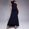 Forever New One Shoulder Flower Detail Maxi Dress In Navy For Women -Layered Dress 207707152 1 navy