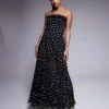 Forever New Petite Pleated Sheer Midaxi Dress In Black Polka Dot For Women -Layered Dress 207709594 1 black