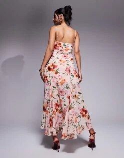 Forever New Strappy Midaxi Dress In Pink Floral For Women Pink/red Floral -Layered Dress 207822942 4