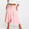 Forever New Curve Tiered Midaxi Skirt Co-ord In Sun Blush For Women